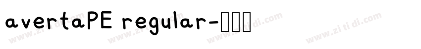 avertaPE regular字体转换